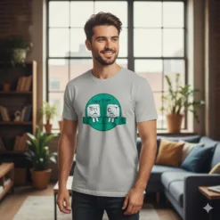 graphic t-shirt for men in Pakistan grey Ctrl C Copy Time design Vestes