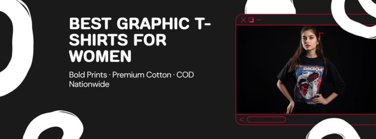 graphic t-shirts for women in Pakistan — bold red and black design — Vestes