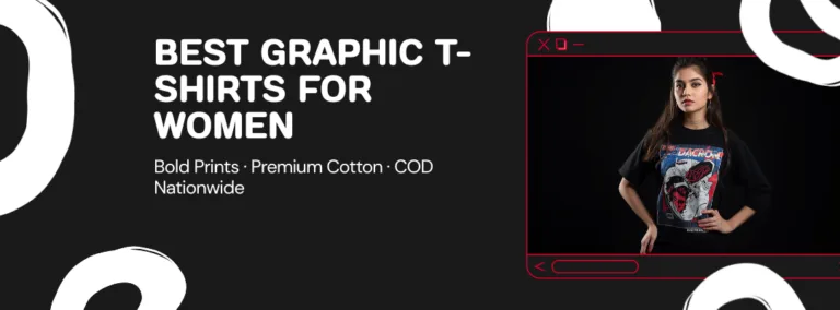 graphic t-shirts for women in Pakistan — bold red and black design — Vestes