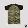 Camo And Black Raglan Tee