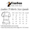 Vestes Ladies T Shirt Size Guide