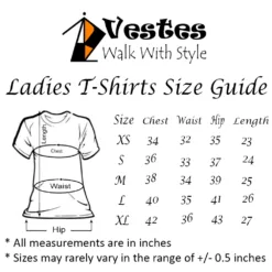 Vestes Ladies T Shirt Size Guide