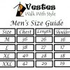 Vestes Men T Shirt Size Guide