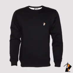 Black Basic Fleece Sweatshirt