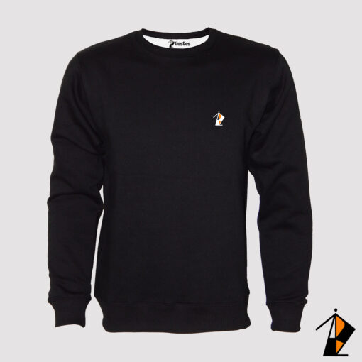 Black Basic Fleece Sweatshirt