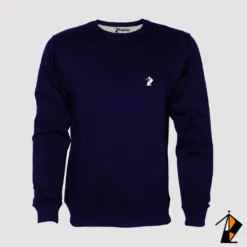 Navy Blue Basic Fleece Sweatshirt