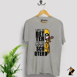 Scooter Lover T-Shirt in Pakistan Heather Grey Melange Vestes