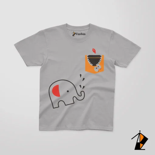 Pocket Elephant Kids T Shirt